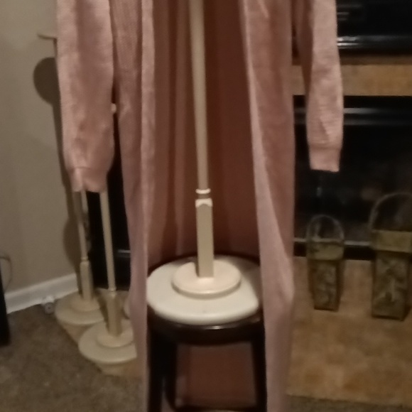 FINAL PRICE NWT CCK STYLE beautiful mauve l/s braided maxi cardigan - Picture 8 of 10